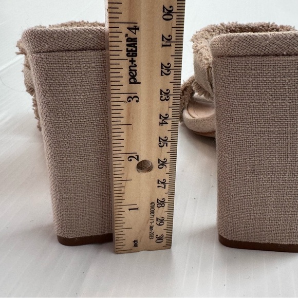 🆕 SCHUTZ Amely Beige Frayed Strap Heels NWT size 7 - Picture 16 of 16